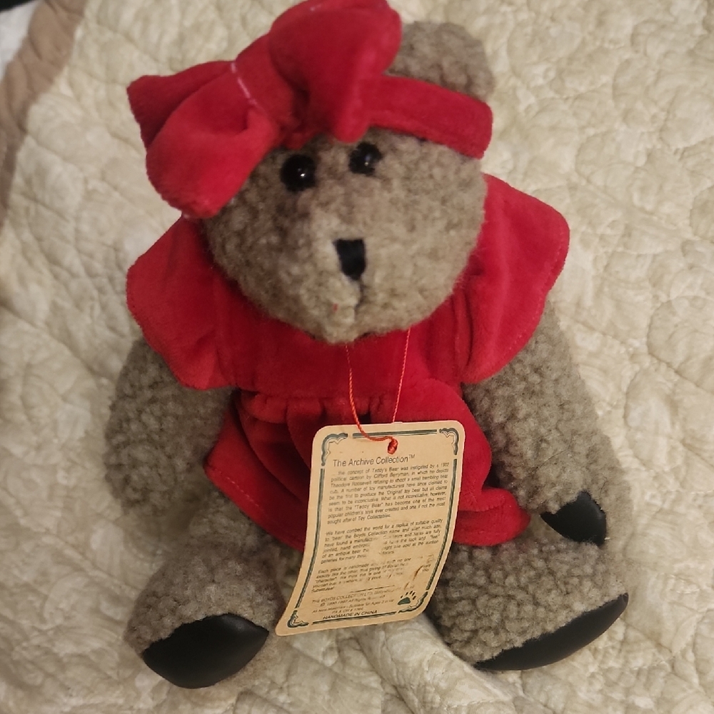 Red Bow Teddy Bear Plush